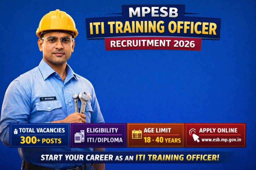 MPESB ITI Training Officer Recruitment 2026 Apply Online for 1120 Posts