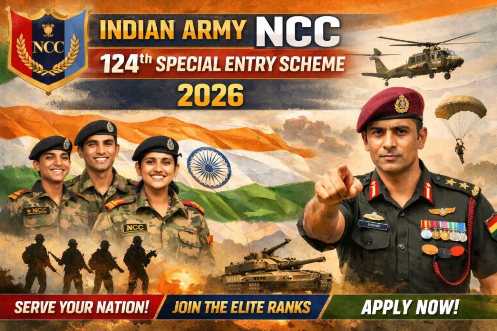 Indian Army NCC 124th October Course Recruitment 2026 Apply Online for 76 Posts