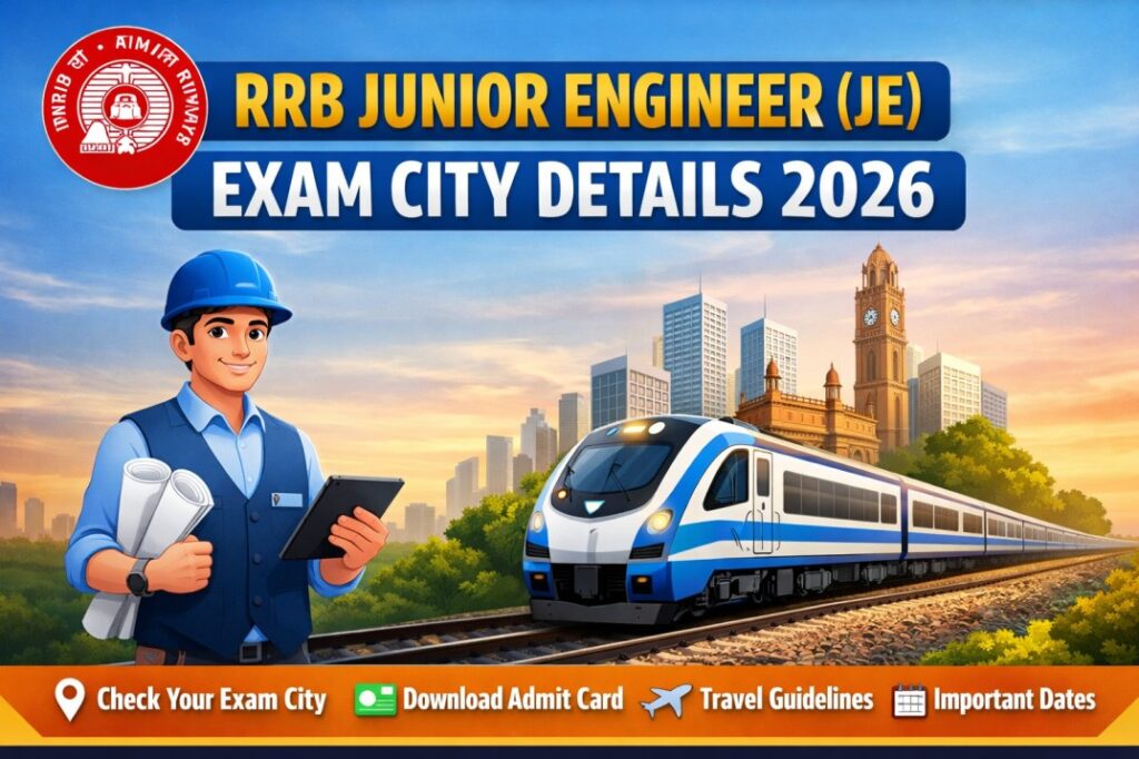 RRB Junior Engineer JE Exam City Details 2026 Out – Check CBT 1 Exam Date & City Slip