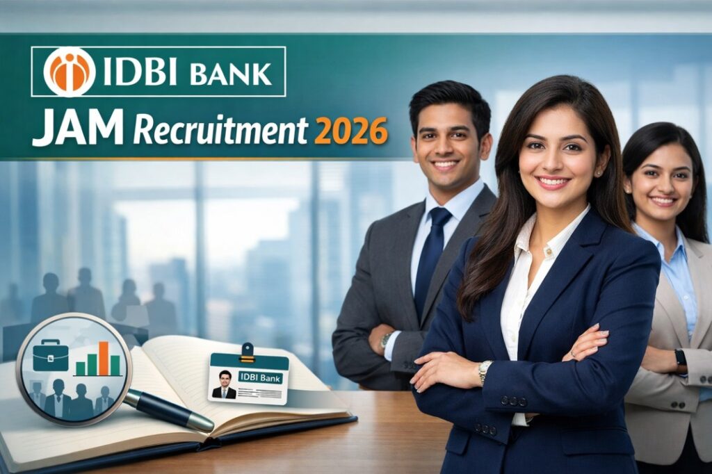 IDBI Bank JAM Recruitment 2026 Apply Online for 1300 Posts Junior Assistant Manager Vacancy