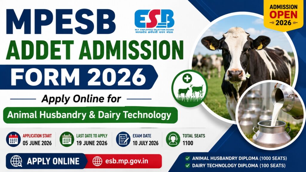 MPESB ADDET Admission Form 2026